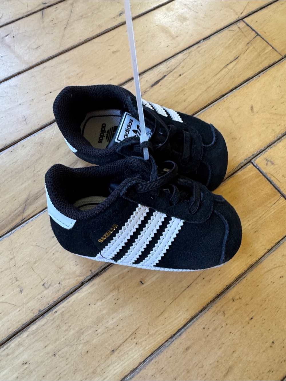 adidas Black and White Infant Gazelle Sneaker